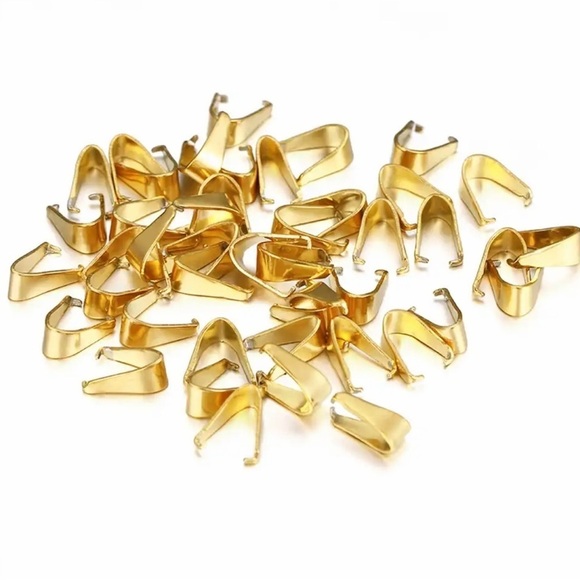 🔴 5 for $10 ONE Jewelry Connector Clasp Gold Tone Stainless Steel - Picture 4 of 5